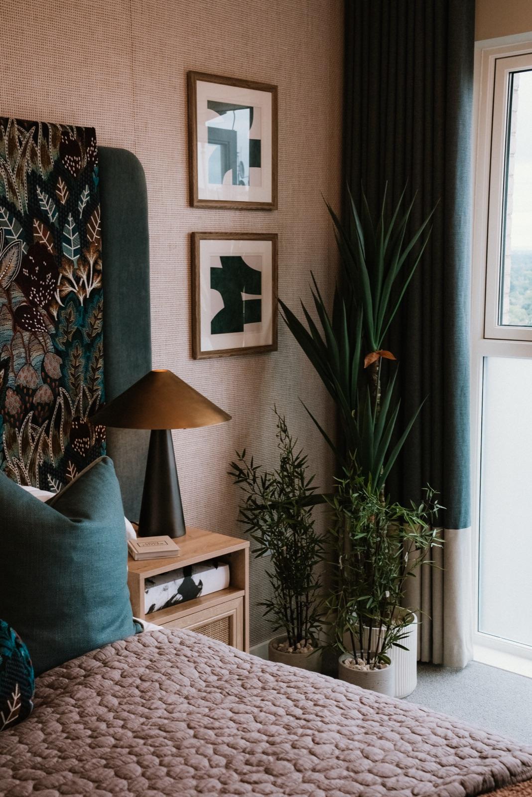 Styled bedroom in a London new build home