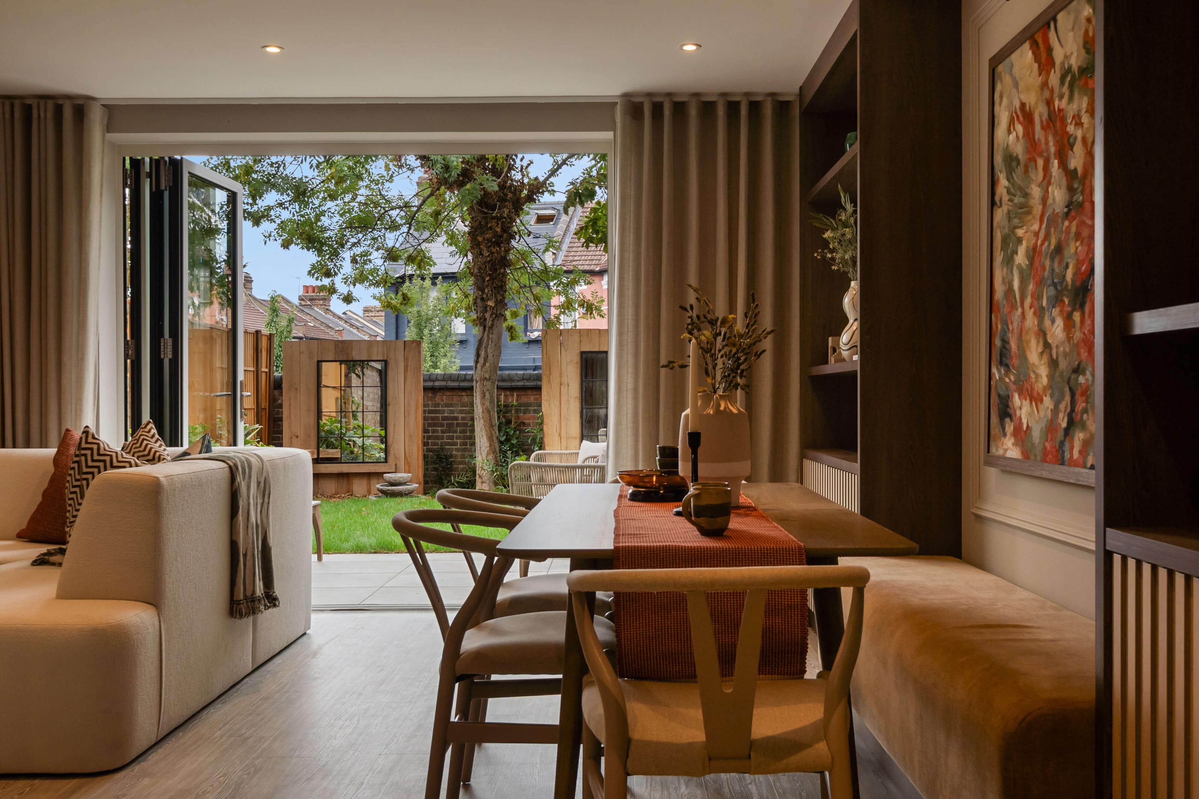 Modern new build development exterior showcasing contemporary London architecture